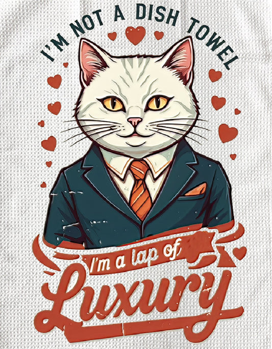 TOWELS - FUNNY SAYING CAT LUXURY