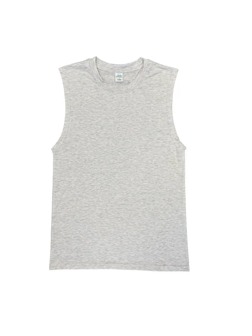 Z. TANK TOP: MEN'S MUSCLE - BLANK CUSTOM GREY