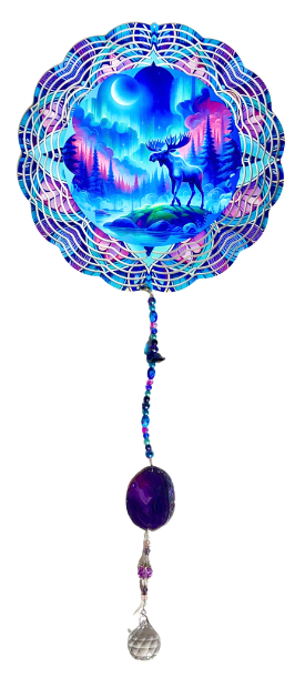 WIND SPINNER - MOOSE NORTHERN LIGHTS