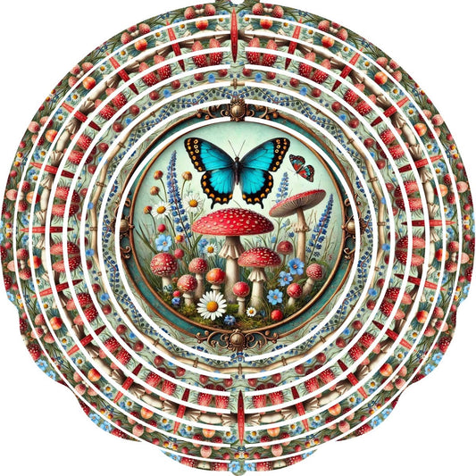 WIND SPINNER - MUSHROOM BUTTERFLY
