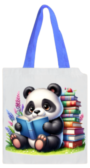 BOOK BAG - ANIMAL PANDA READING