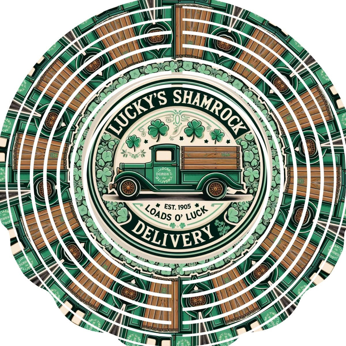 Wind Spinner with Jewel Strand St Patricks Day Lucky's Delivery