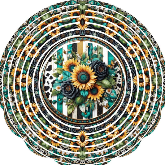 WIND SPINNER - SUNFLOWER ANIMAL PRINT