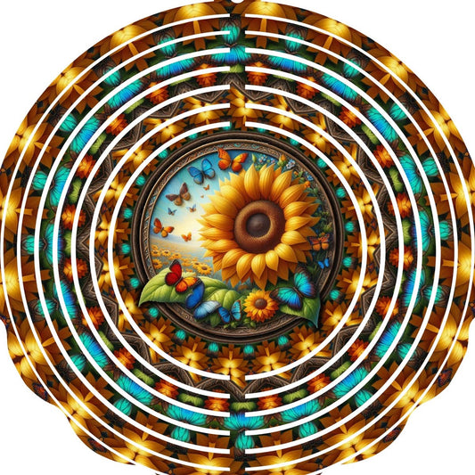 WIND SPINNER - SUNFLOWER BUTTERFLIES