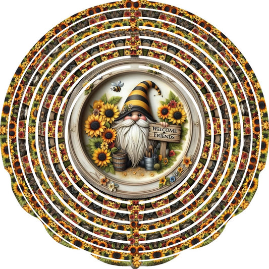 WIND SPINNER - GNOME SUNFLOWER WELCOME