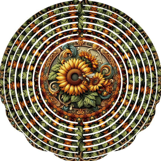 WIND SPINNER - SUNFLOWER GOLDEN ACCENT