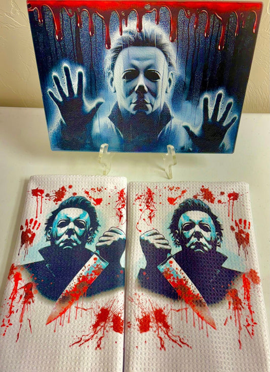 KITCHEN SET - HALLOWEEN MYERS BLOOD DRIP  (3 PIECE)