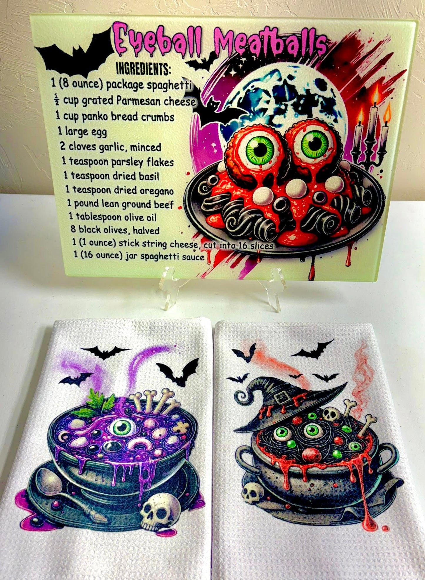 Kitchen Sets (3 Pieces) Halloween - Cutting Board & 2 Towels