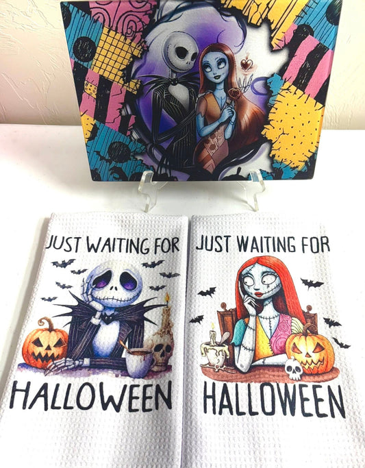 KITCHEN SET - HALLOWEEN JACK & SALLY (3 PIECE)