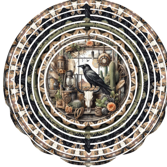 WIND SPINNER - BIRD CROW WESTERN