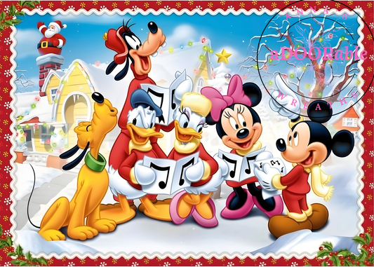 Cutting Board - CHRISTMAS MICKEY CAROLING