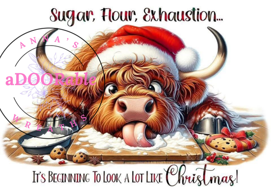 Cutting Board - CHRISTMAS HIGHLAND COW