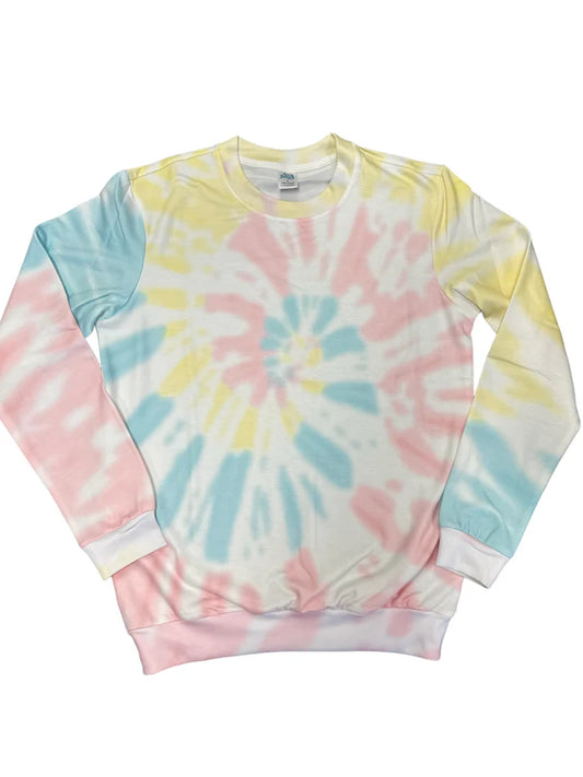 Y. CREW NECK - BLANK CUSTOM PASTEL TIE DYE