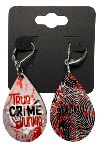 EARRINGS - TRUE CRIME PRINT