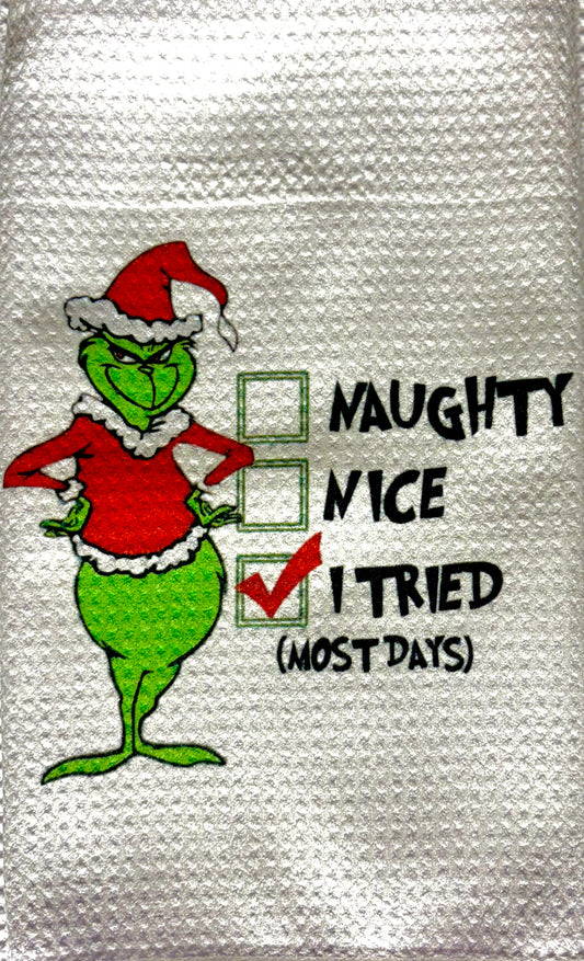 TOWELS - CHRISTMAS GRINCH I TRIED
