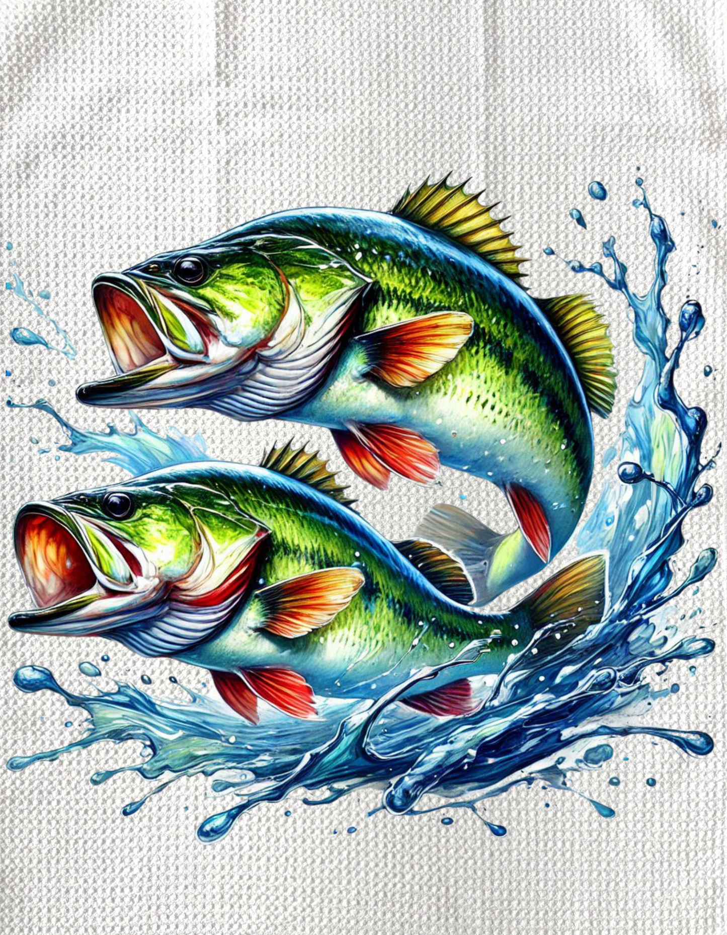 TOWELS - FISH BASS X 2