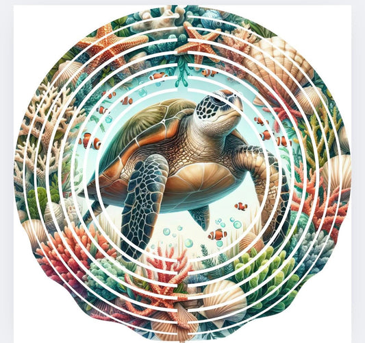 WIND SPINNER - TURTLE SEASHELLS