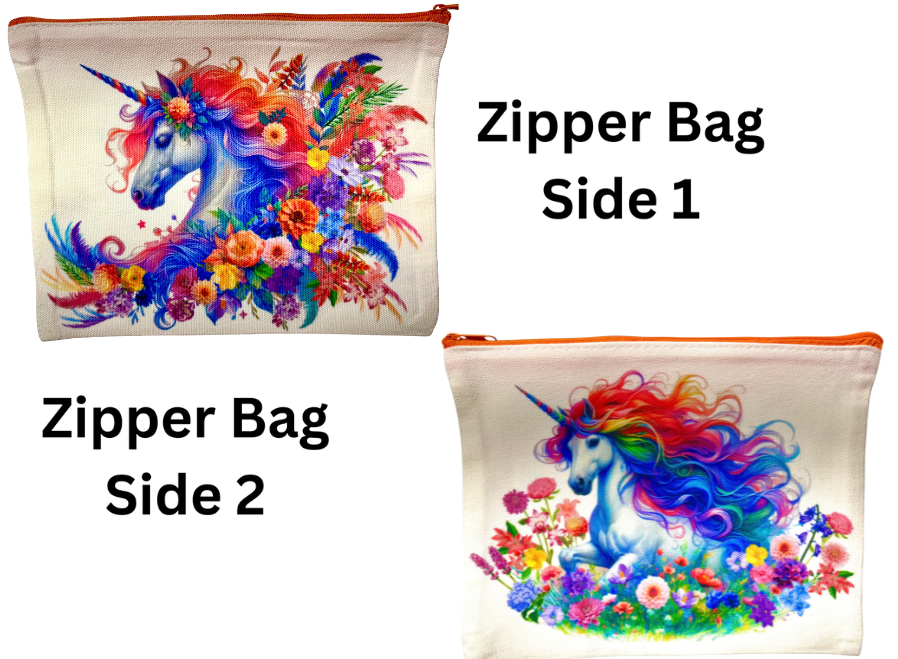 ZIPPER BAG - UNICORN FLORAL