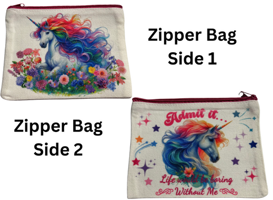 ZIPPER BAG - UNICORN ADMIT IT