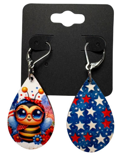 EARRINGS - JULY 4TH BEE