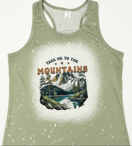 WSB FAUX BLEACHED - MOUNTAINS GREEN
