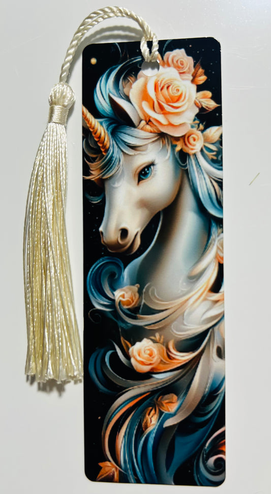BOOKMARK - UNICORNS PEACH ROSE