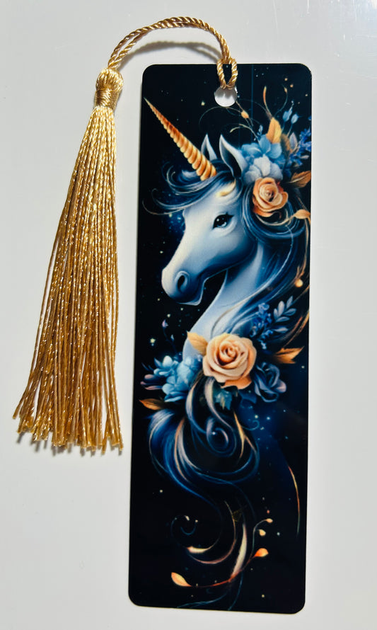 BOOKMARK - UNICORNS GOLD ROSE