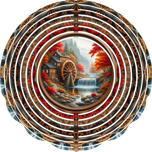 WIND SPINNER - FALL WATERMILL