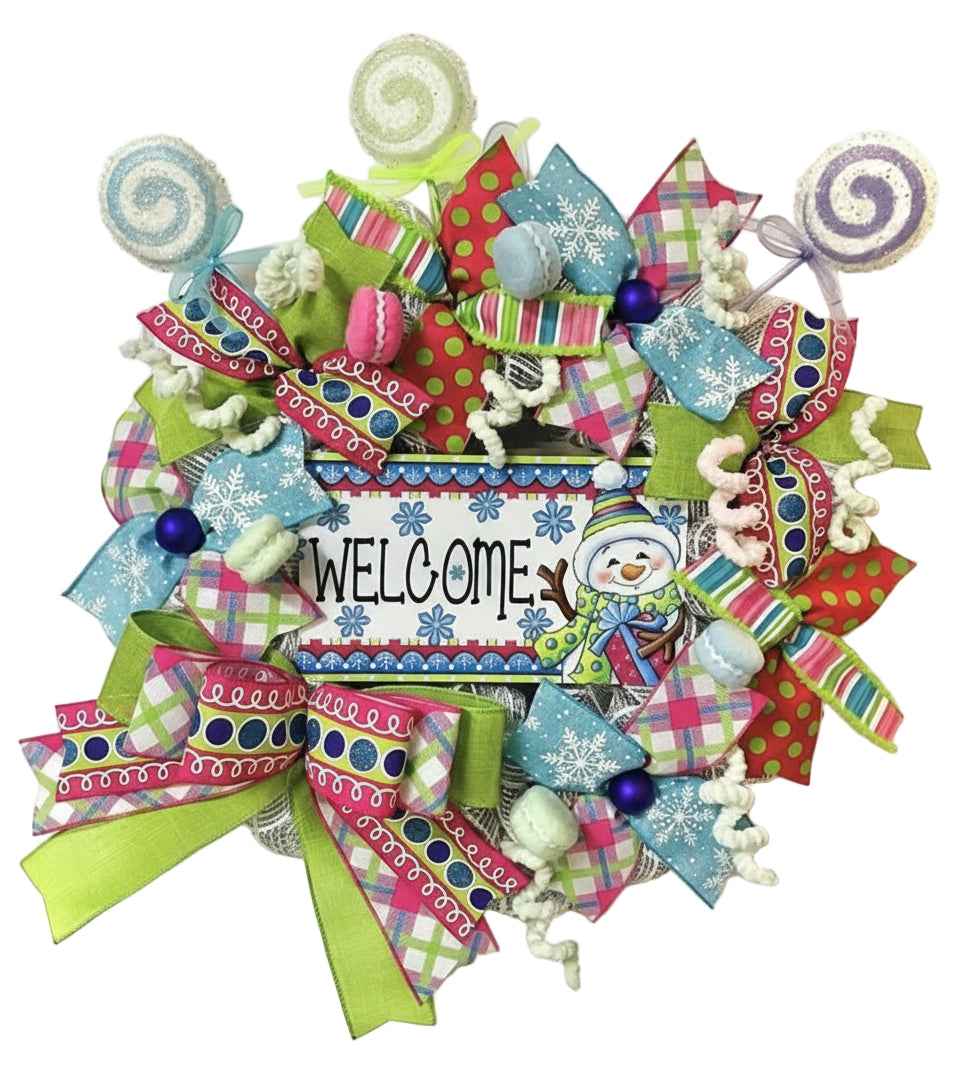 WREATH WINTER - SNOWMAN CANDY