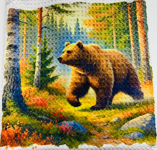 TOWELS - BEAR BROWN WALKING
