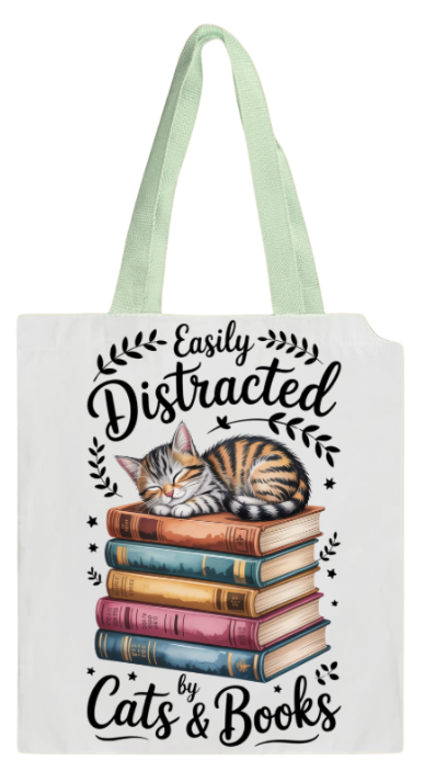 BOOK BAG - ANIMAL CATS & BOOKS