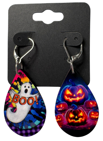 EARRINGS - HALLOWEEN GHOST BOO