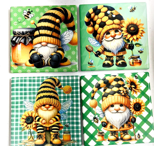COASTERS 4/pk - GNOME HONEYJAR