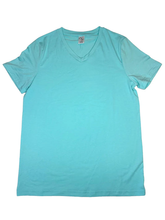 Z. T-SHIRTS - WOMEN'S V-NECK AQUA