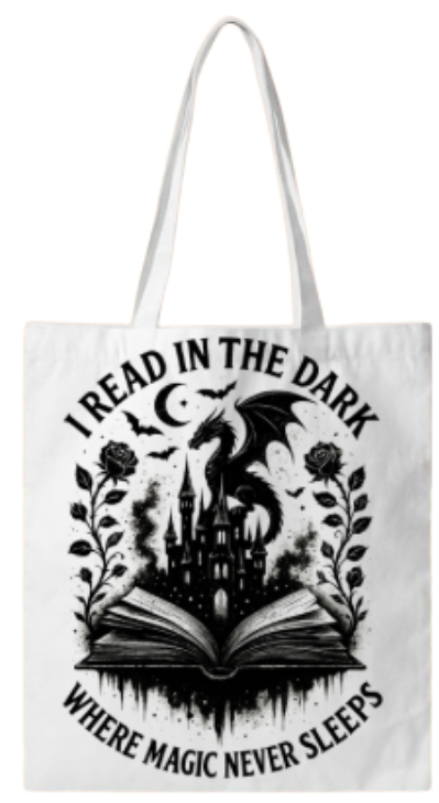BOOK BAG - DRAGON I READ IN THE DARK