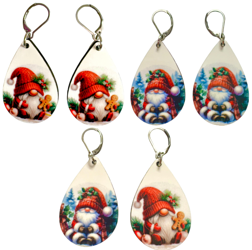 EARRINGS - CHRISTMAS GNOME