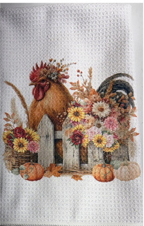 TOWELS - CHICKEN/ROOSTER FALL FENCE