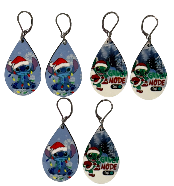 EARRINGS - CHRISTMAS STITCH