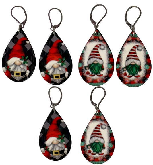 EARRINGS - CHRISTMAS GNOME