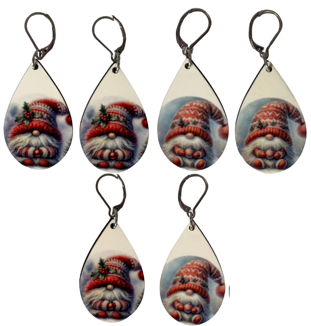 EARRINGS - CHRISTMAS GNOME