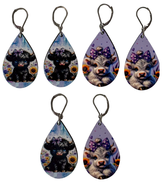 EARRINGS - HIGHLAND COWS