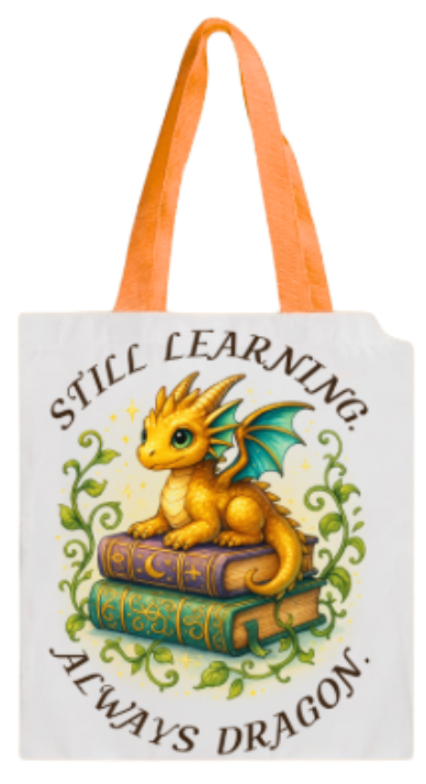 BOOK BAG - DRAGON STILL LEARNING